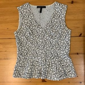 BCBG peplum floral tank